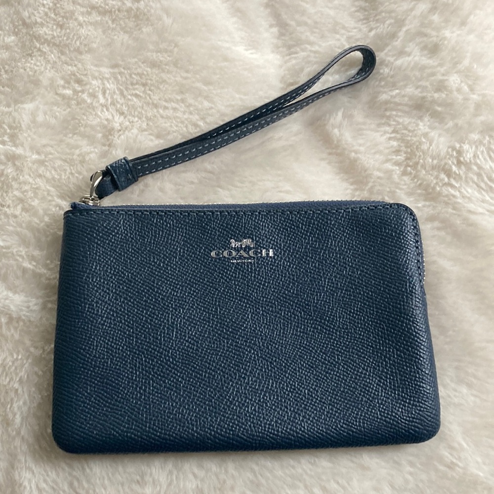 Coach Wristlet in SV/Denim Style F58032